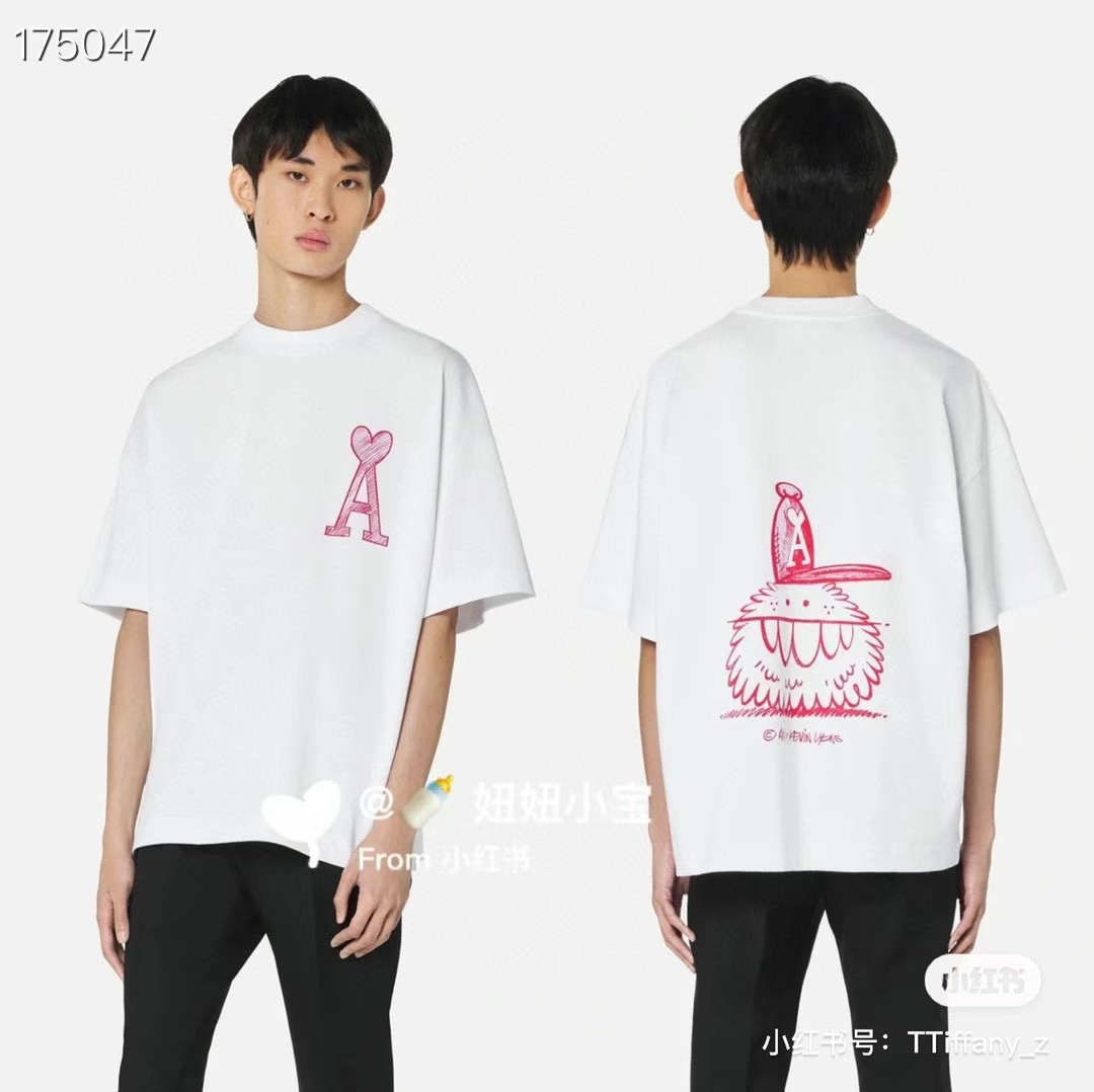 세일~ 1+1 = 2장 22ss AMI 아미 티셔츠 KEVIN LYONS X AMI UTS195.701601