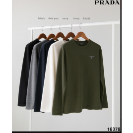 프라다 로고 베이직 자가드 긴팔티 모음전