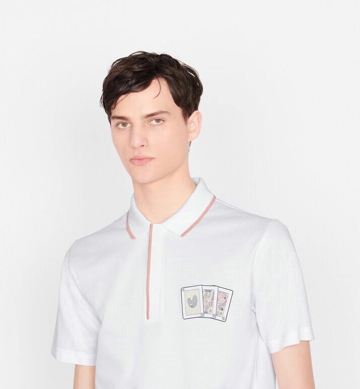 21AW 디올 And Kenny Scharf 자수 폴로 반팔 티셔츠 0319