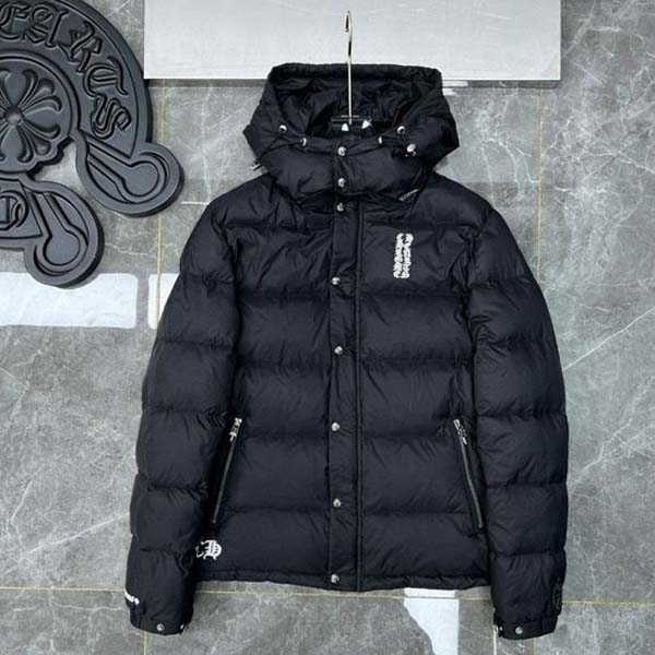 크롬하츠 로고 구스다운 패딩 (리버시블)