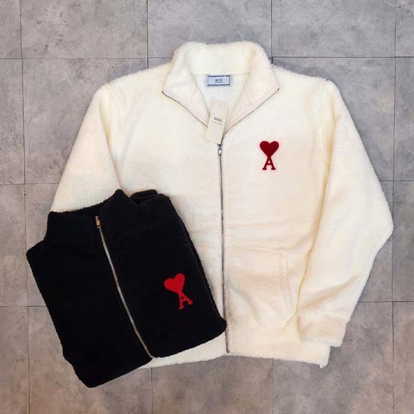 아미 자수 빅로고 양털 후리스 2종 (오버핏)