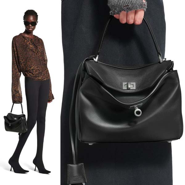 발렌시아가 로데오 스몰 핸드백 블랙 입고