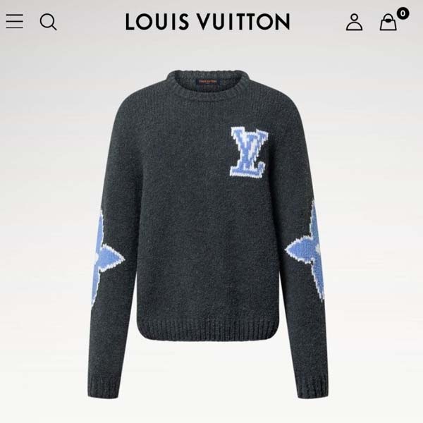 루이비통 청키 울 블렌드 오버핏 스웨터