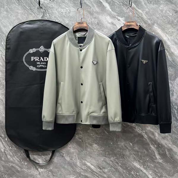 프라다 로고 레더 점퍼 2종  0223