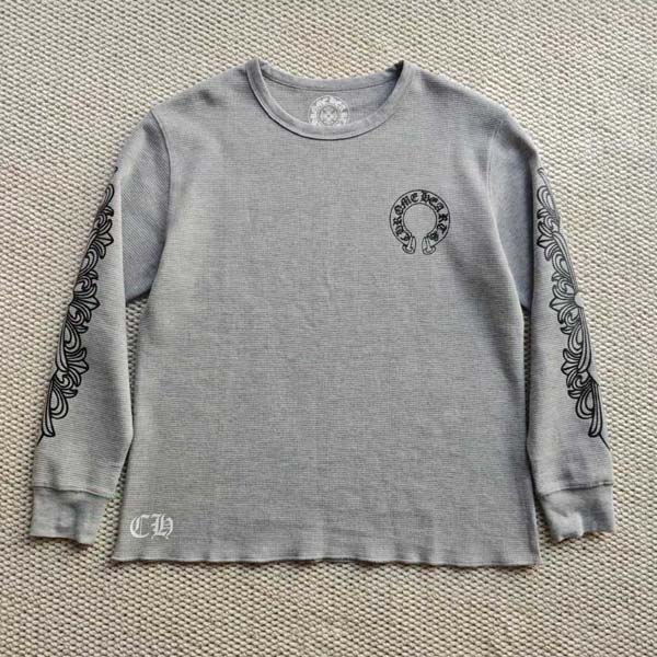 25년 크롬하츠 로고 라운드 긴팔 티셔츠 2종 0303