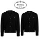 프라다 삼각로고 커플 가디건