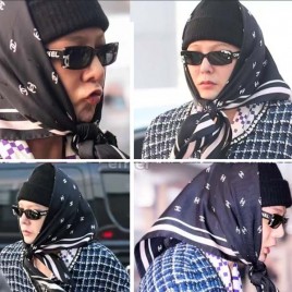 25년 샤넬 로고 실크 스카프 0323