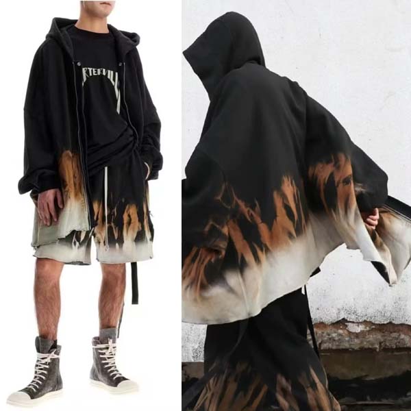 릭오웬스 블랙 점보 오버핏 후디 0325