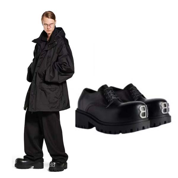 25년 발렌시아가 남성 스톰퍼 더비 블랙 0525