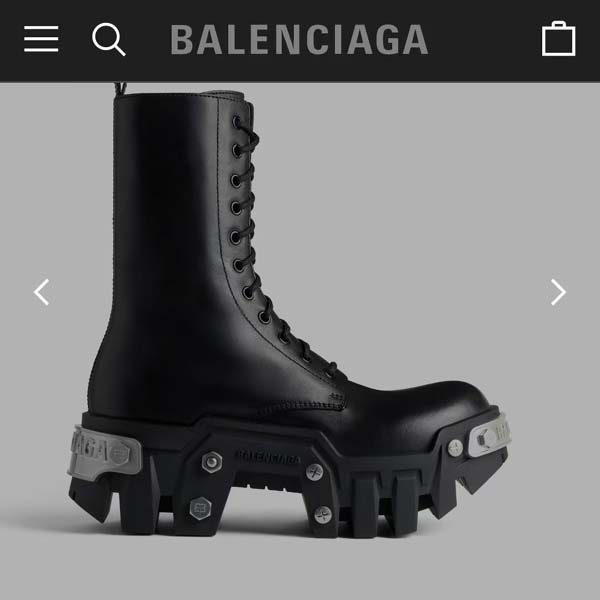 21년 발렌시아가 불도저 레이스업 부츠 0525
