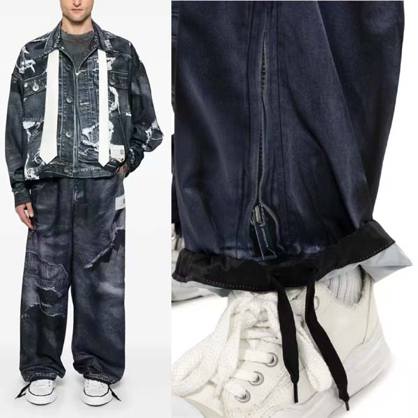 25년 미하라야스히로 x T.A.T.A Trompe - L'oeil Archive 프린트 팬츠 2종 0525