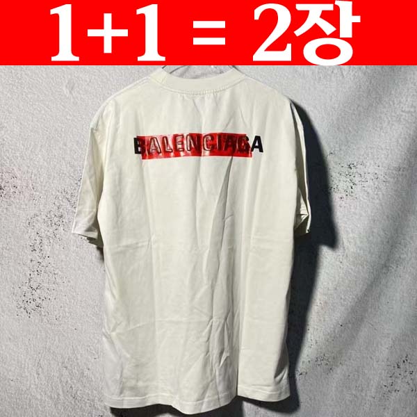 발렌시아가 로고 라운드 특수워싱 반팔 티셔츠 6종