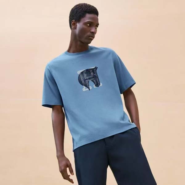 에르메스 H 홀스 자수 라운드 반팔티셔츠 3종 0529