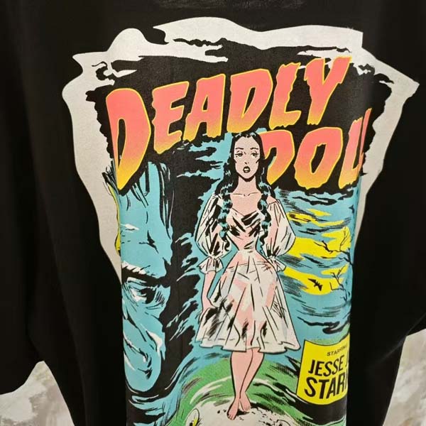 크롬하츠 x Deadlydoll 협업 라운드 반팔 티셔츠 0604