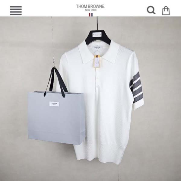 톰브라운 4선 폴로 반팔니트 4종