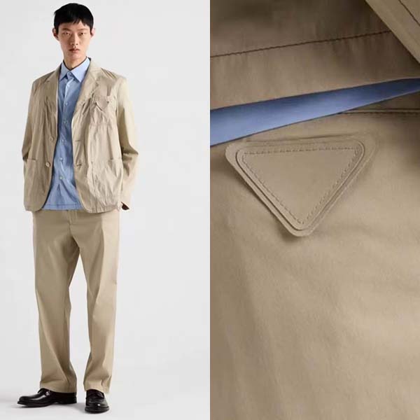 25년 프라다 로고 Stretch Poplin 팬츠 2종 0609