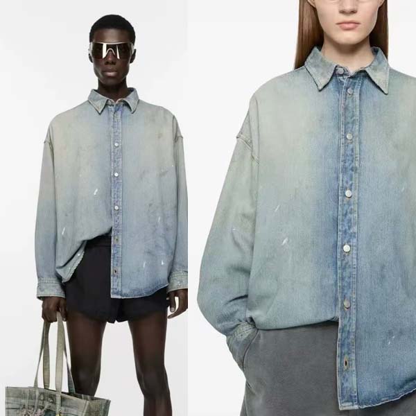 25년 아크네스튜디오 페인팅 특수워싱 데님재킷 0611