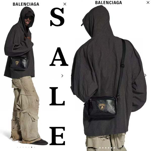 25년 발렌시아가 X 람보르기니 협업 익스플로러 레더 숄더백 0707