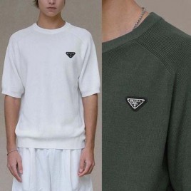 프라다 로고 플레이트 레글런디테일 니트반팔 5종