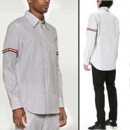 25년 톰브라운 삼선 그로그랭 암밴드 스트라이프 시어서커 셔츠 0810