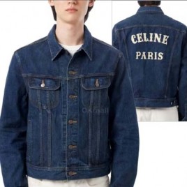 25년 셀린느 패치로고 인디고 데님 Truchker 재킷 0810