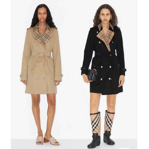 25년 버버리 체크 여성 트렌치코트 2종