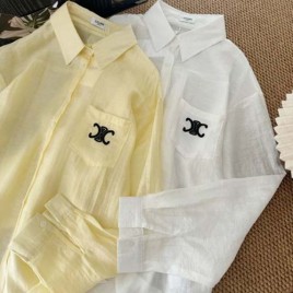 25년 셀린느 로고 트리옹프 린넨 셔츠2종