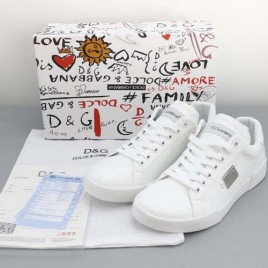 돌체앤가바나 플레이트 레더 스니커즈