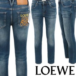 로에베 옐로우 아나그램 워싱 슬림 일자진