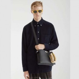 25년 펜디 로고 블루 코듀로이 셔츠 0830