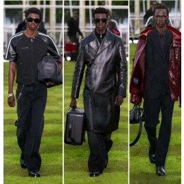 25년 루이비통 런어웨이 백 로고 레더 코트 0831