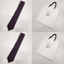 구찌 인터로킹 자카드 실크 넥타이 2종