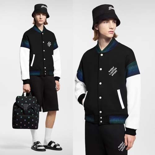 2025년 루이비통 코튼 저지 바시티 블루종