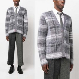 톰브라운 캐시미어 시그니처 스트라이프 스웨트 가디건