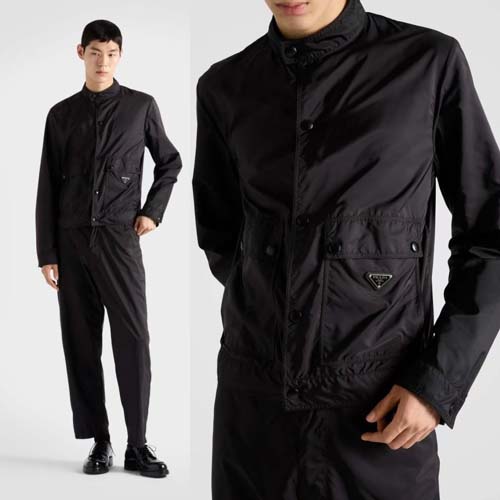 프라다 리나일론 포켓 로고 경량 재킷