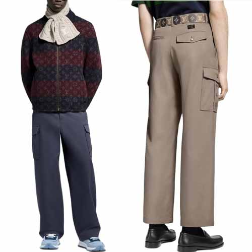 25년 루이비통 LV 포켓 자수 카고팬츠 2종 1012