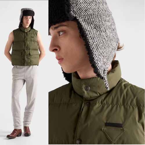 25년 프라다 삼각로고 다운패딩 베스트 2종 1013