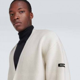 25년 발렌시아가 로고와펜 울 브렌드 가디건 1023