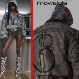 25년 모와롤라 로고 그래피티 봄버 재킷 1109