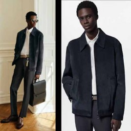 루이비통 Varsity 모노그램 믹스 스웨이드 블루종