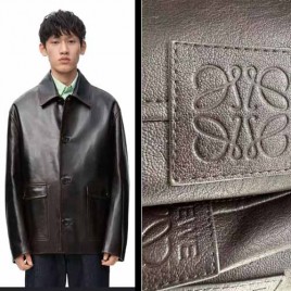 로에베 로고 레더 재킷 1124