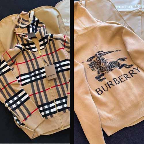 버버리 여성 양면 후드집업 재킷