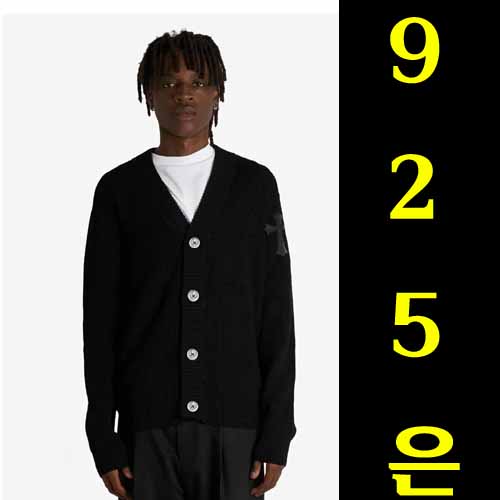 크롬하츠 크로스 레더 패치 와플 니트 카디건 2종 1207