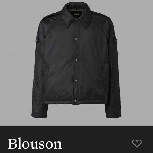 25년 펜디 개버틴 블루종 재킷 1211