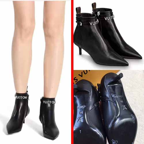 25FW 루이비통 콜 백 앵클 레더 블랙 부츠 1212