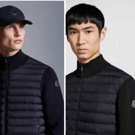 몽클레르 크레이프 코튼 패딩 집업 가디건