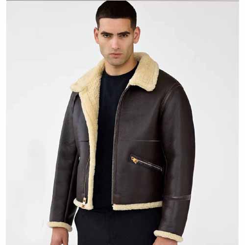 25FW 루이비통 로고 시어링 레더 무스탕