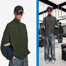 26ss 발렌시아가 하이브리드 카키 코튼 테크니컬 트랙재킷  0103