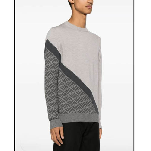 펜디 FF Pattern intarsis 울 니트