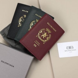 발렌시아가 로고 패스포드 홀더 레더 지갑 3종